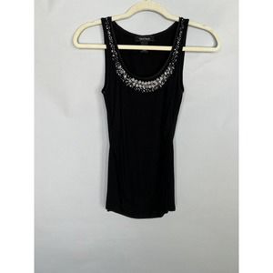 white house black market black Beaded neckline Top Size XXS